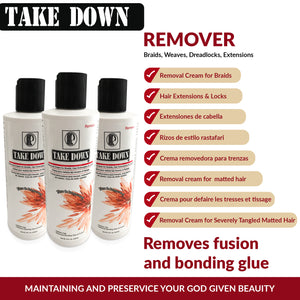 Bundle of 3 Bottles of Take Down Remover Hair Detangler